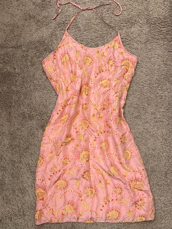 Laundry By Shelli Segal Dresses & Skirts - 100% silk Pink Floral Slip Dress with Yellow Accents